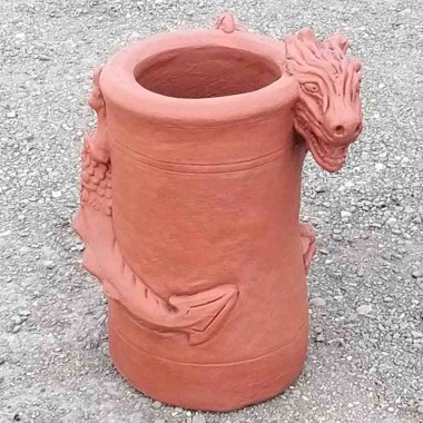 terracotta dragon chimney pot planter